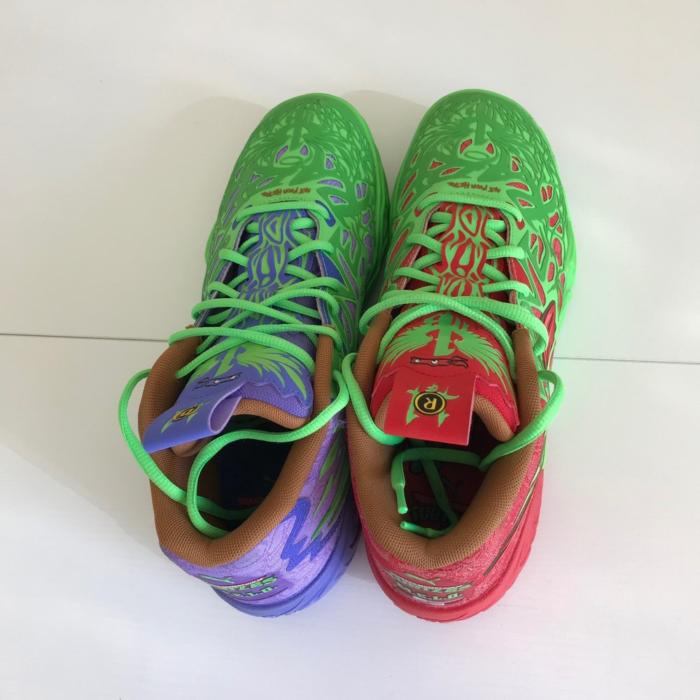 Puma LaMelo Ball MB.04 Teenage Mutant Ninja Turtles Raphael & Donatello Size 11